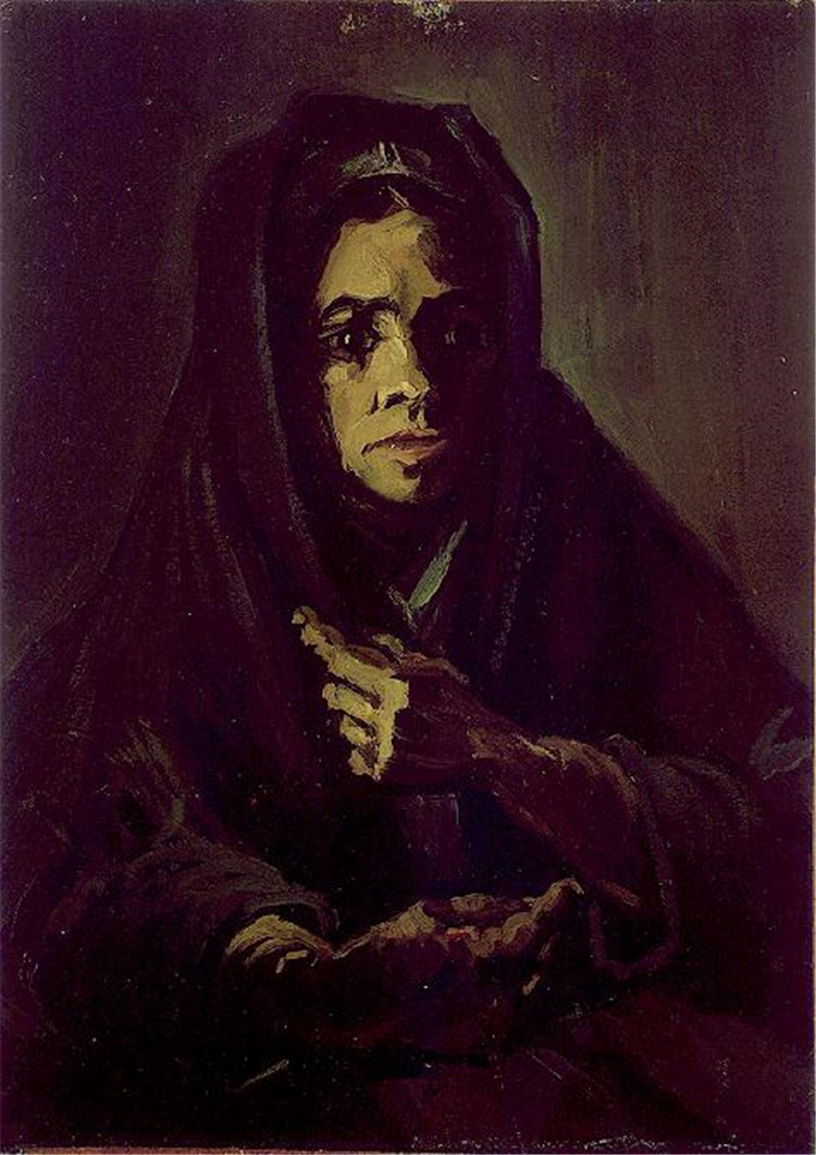 Woman With A Mourning Shawl Willem Van Gogh Oil Painting